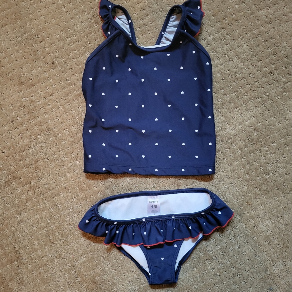 Carters girl swimsuit 2 PC size 4-5